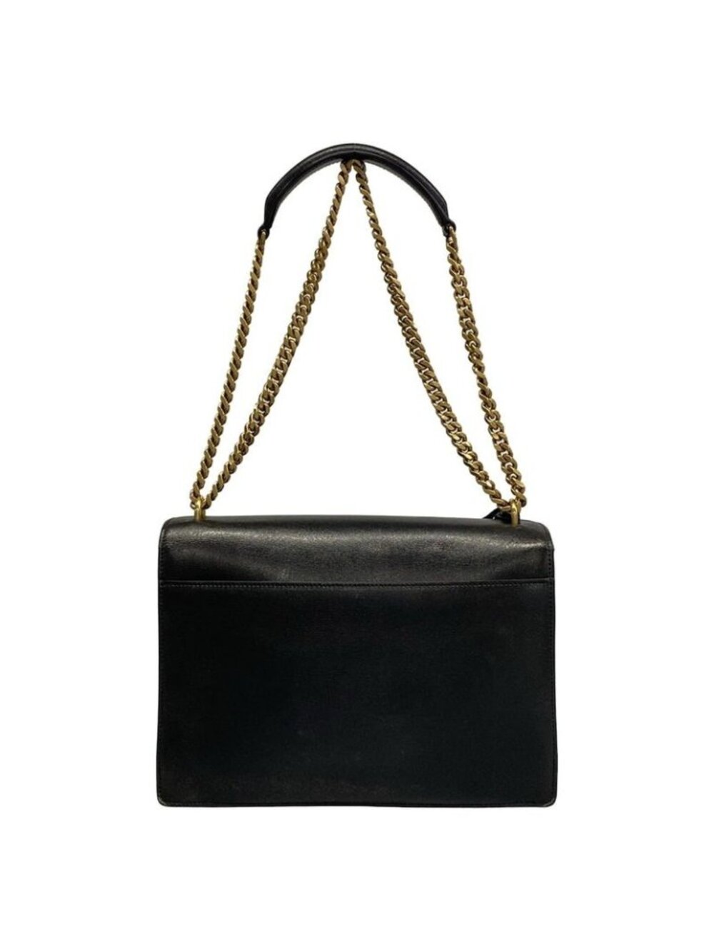 Saint Laurent Paris Shoulder Bag Sunset Large Black Chain Leather - Picture 3 of 15